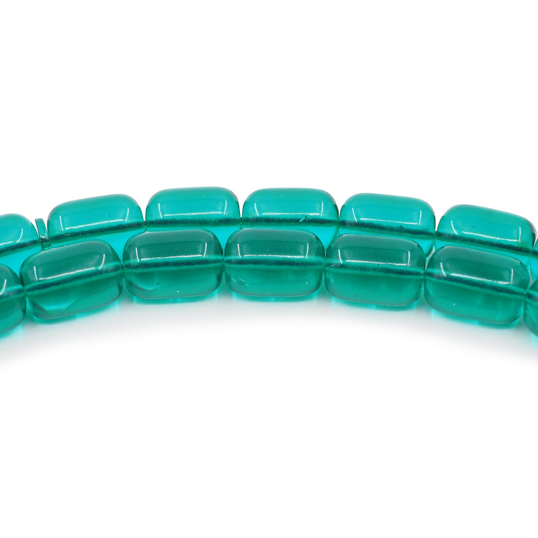 Mastercrafted Diamond-Detailed Turquoise Pressed Amber Tasbeeh (Special Box) - WATD1090