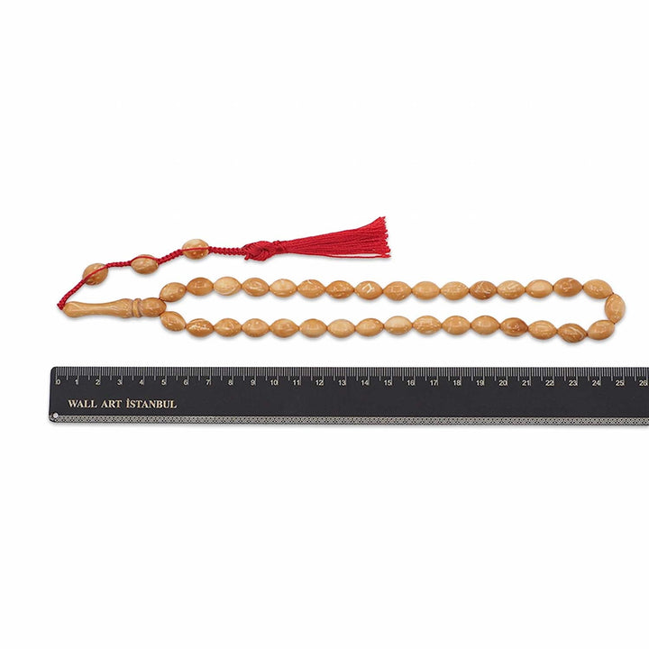 Macrame Braided Oval-Cut Saray Kuka Wood Tasbeeh - WATD1093