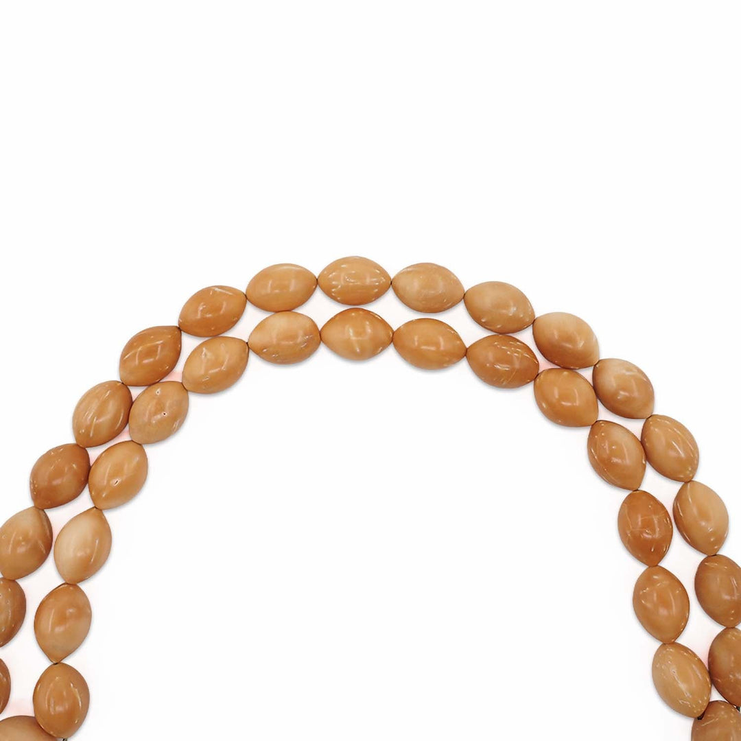 Macrame Braided Oval-Cut Saray Kuka Wood Tasbeeh - WATD1093