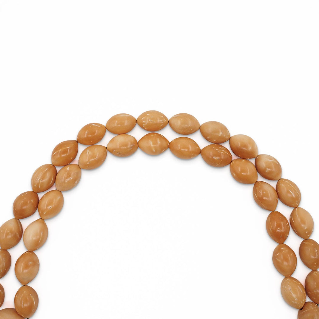 Macrame Braided Oval-Cut Saray Kuka Wood Tasbeeh - WATD1094