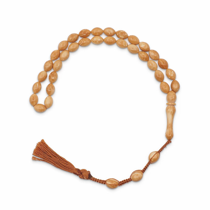 Macrame Braided Oval-Cut Saray Kuka Wood Tasbeeh - WATD1094