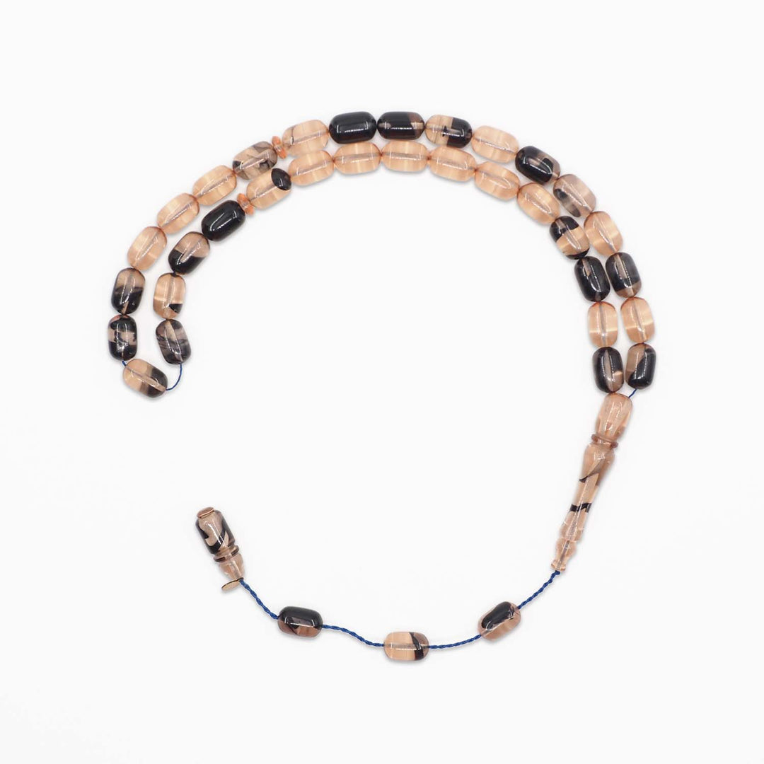 Capsule-Cut Pressed Amber Tasbeeh with System Tassel - WATD1104