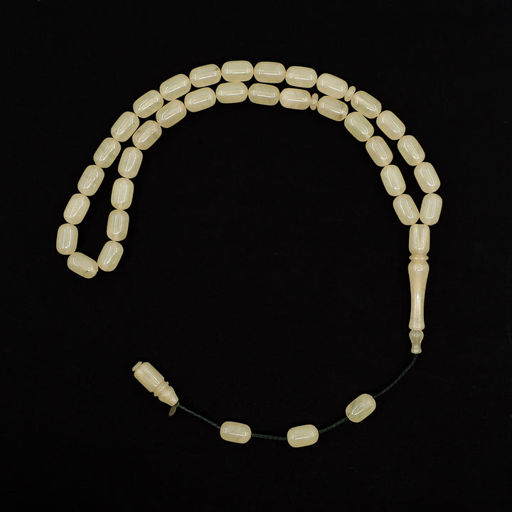 Capsule-Cut Pressed Amber Tasbeeh with System Tassel - WATD1106