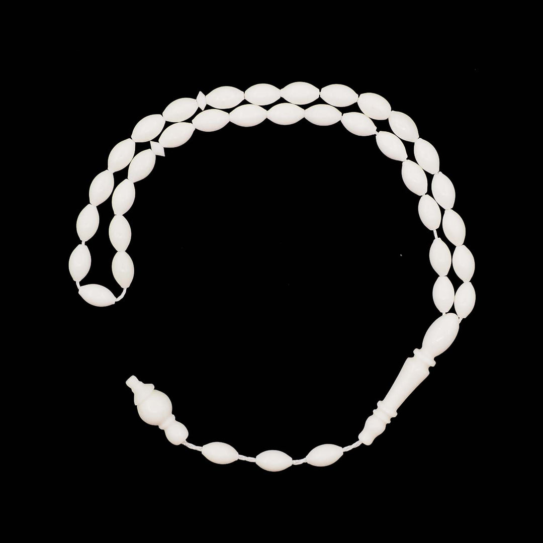 Oval-Cut Camel Bone Tasbeeh with System Tassel - WATD1107