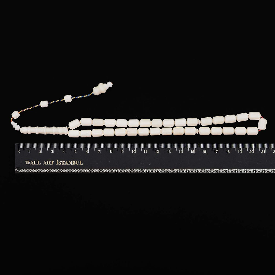 Capsule-Cut Camel Bone Tasbeeh with System Tassel - WATD1108
