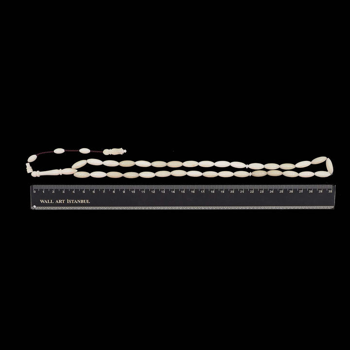 Barley-Cut Camel Bone Tasbeeh with System Tassel - WATD1111