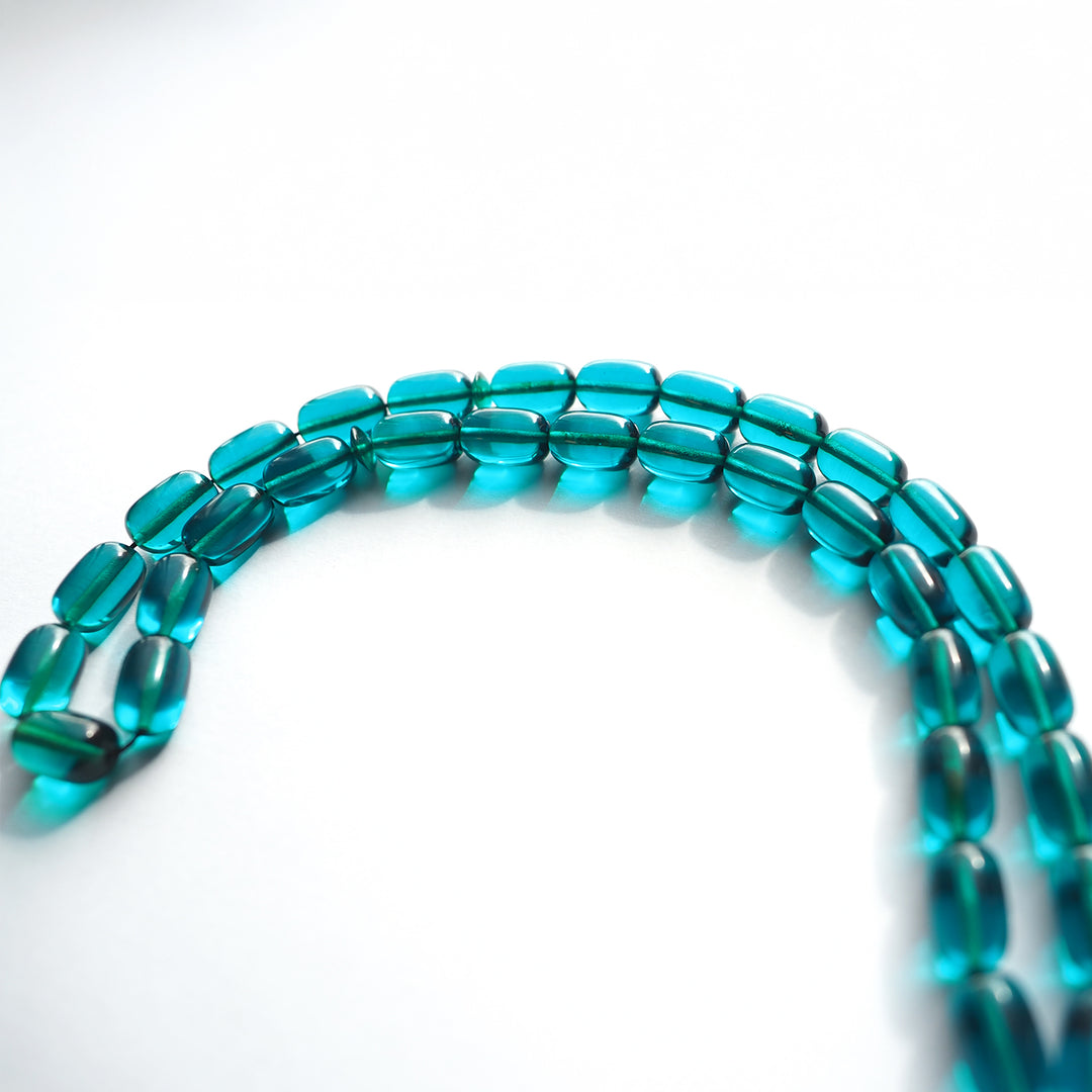 Handcrafted Pressed Fire Amber Tasbeeh Silver Tassel – WATD115