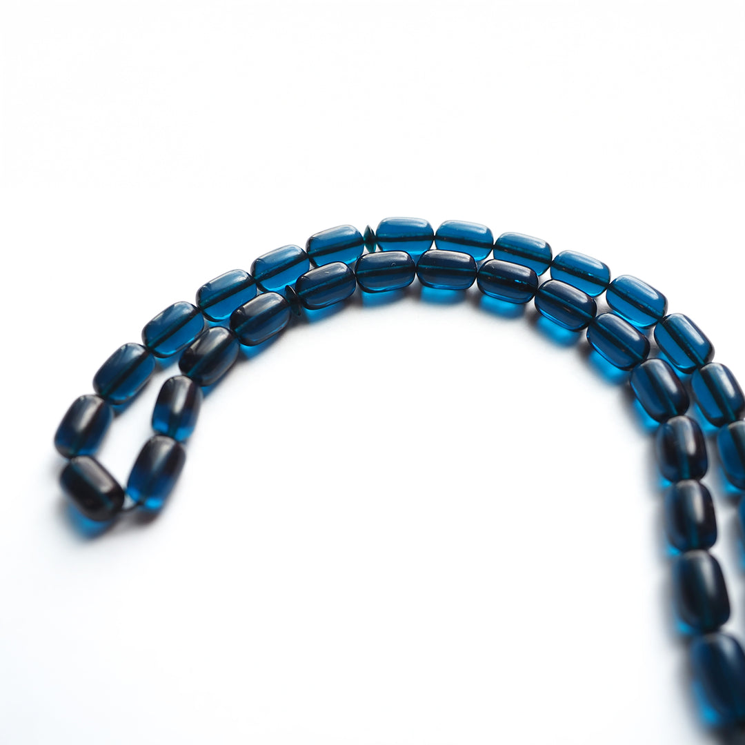 Handcrafted Pressed Fire Amber Tasbeeh Silver Tassel – WATD116