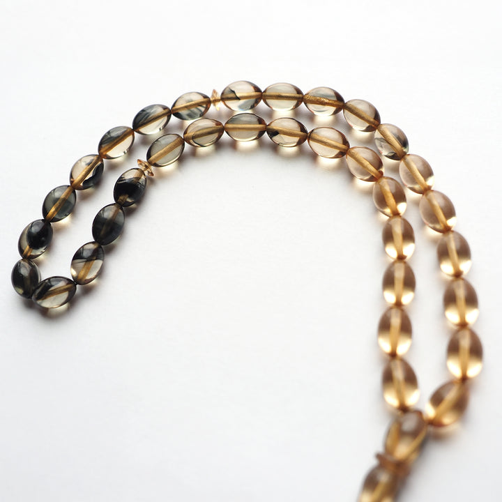 Handcrafted Pressed Fire Amber Tasbeeh Silver Tassel – WATD118