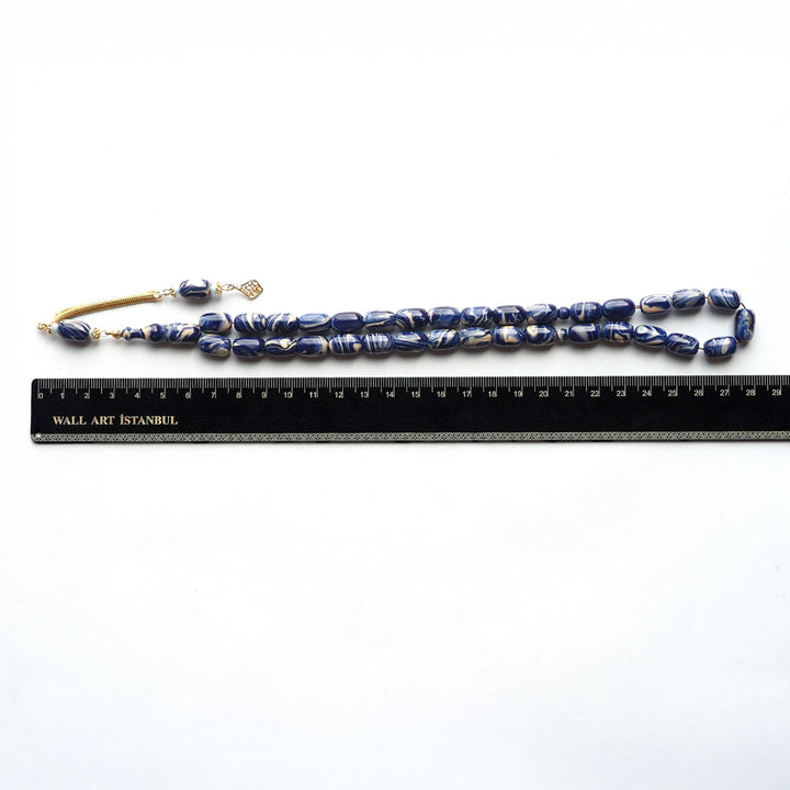 Mastercrafted Catalin Capsule-Cut Tasbeeh with 925 Sterling Silver Tassel – WATD141