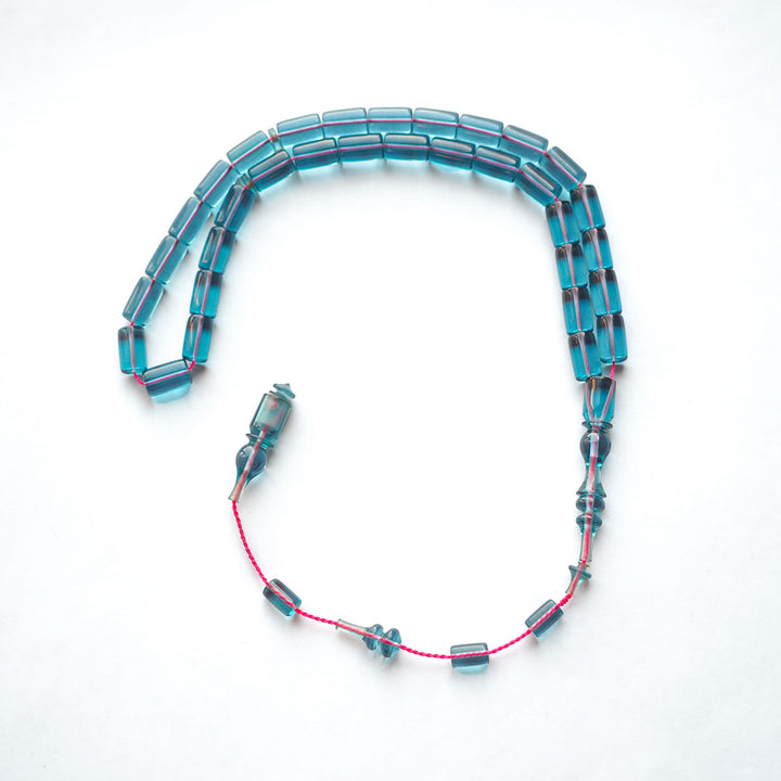 Mastercrafted Pressed Fire Amber Tasbeeh – Cut System Design – WATD142