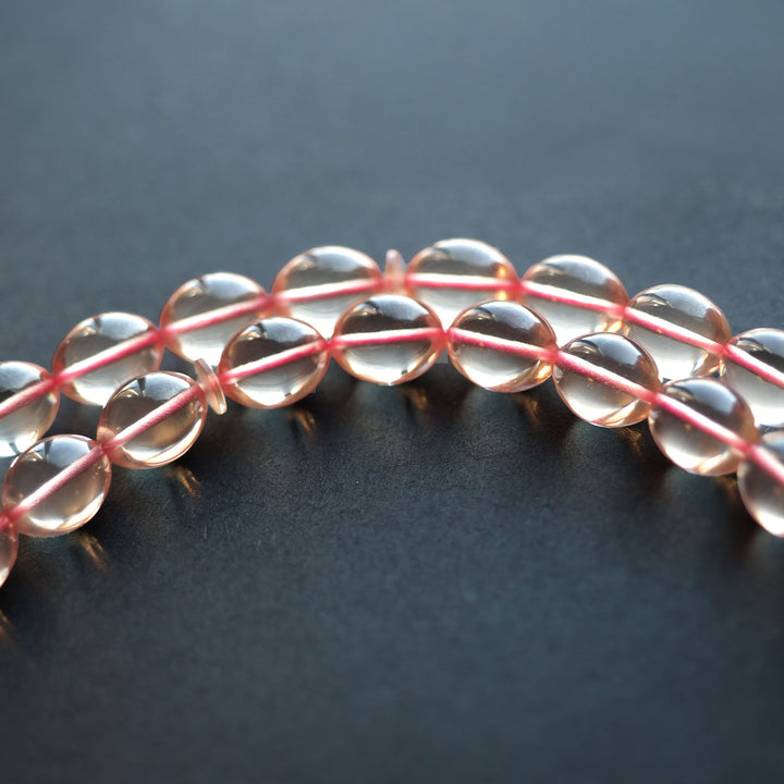 Handcrafted Pressed Fire Amber Tasbeeh – Oval-Cut Beads – WATD147