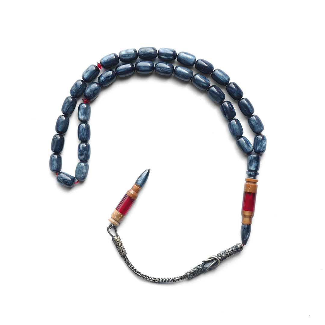 Catalin & Kuka Combined Tasbeeh with 1000 Sterling Silver Kazaz Tassel – WATD151