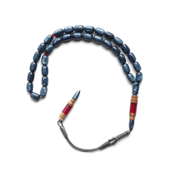 Catalin & Kuka Combined Tasbeeh with 1000 Sterling Silver Kazaz Tassel – WATD151