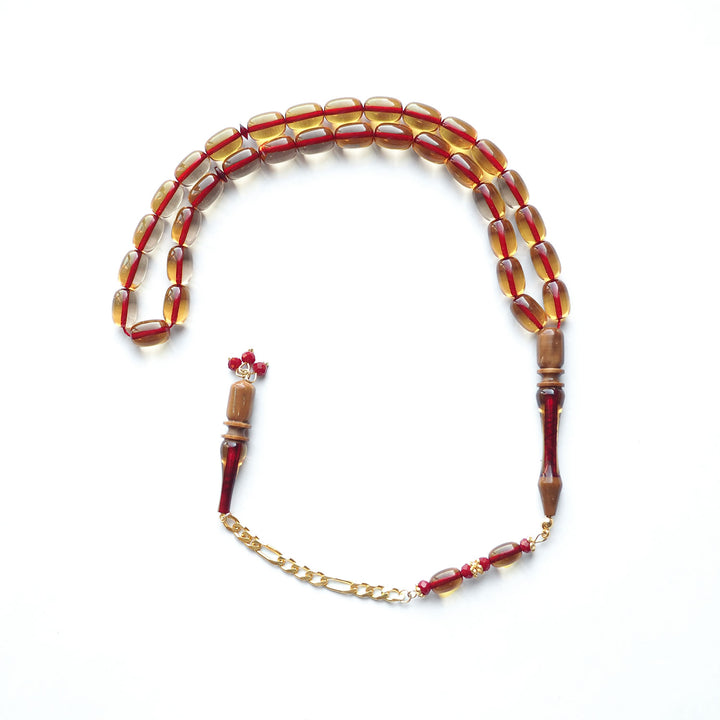 Fire Amber Tasbeeh with 925 Sterling Silver Tassel & Kuka Combination – WATD157