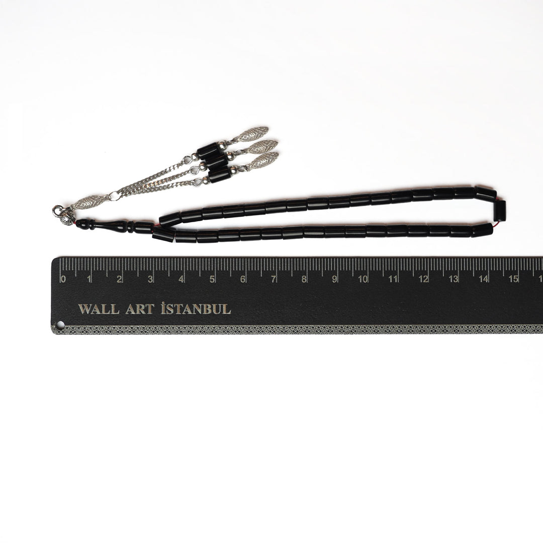 Handcrafted Pressed Fire Tasbeeh Silver Tassel – WATD181