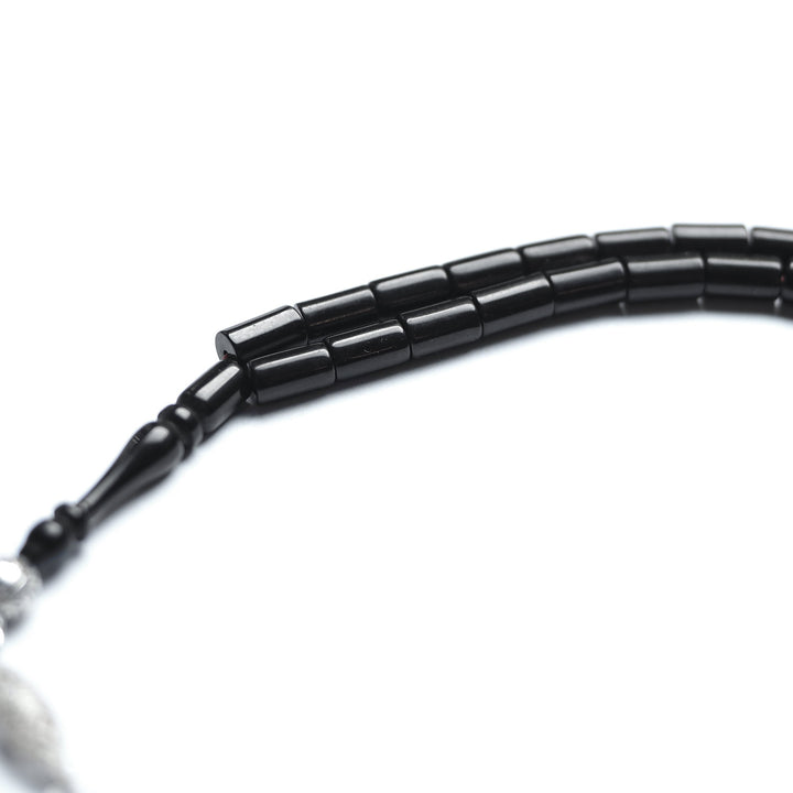 Handcrafted Pressed Fire Tasbeeh Silver Tassel – WATD181