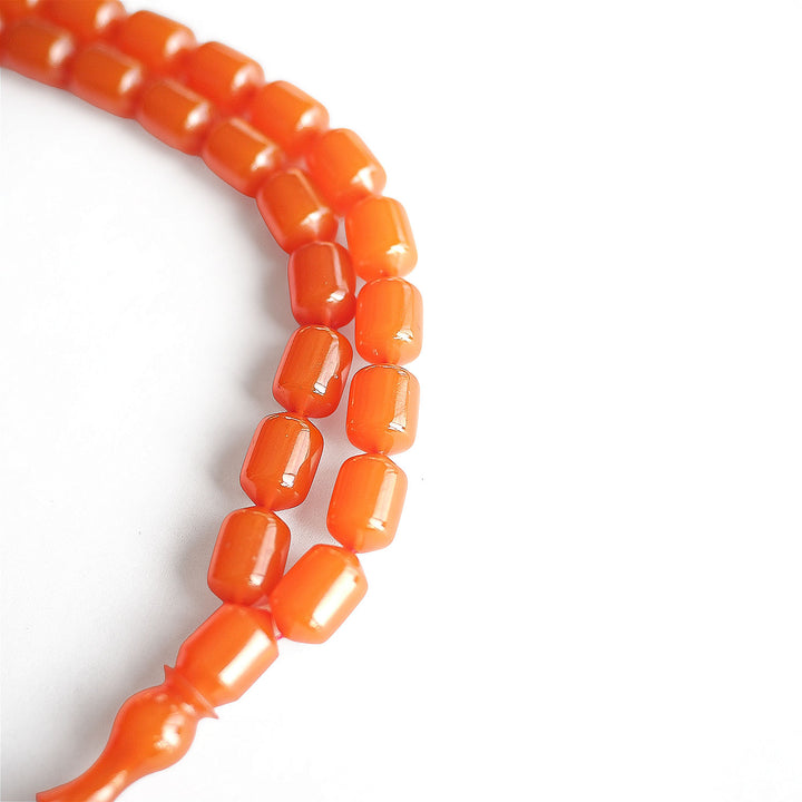 Tapered Capsule Pressed Amber Tasbeeh - WATD201