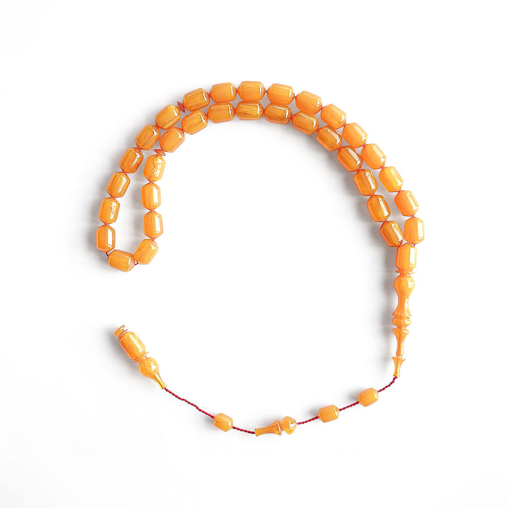 Tapered Capsule Pressed Amber Tasbeeh - WATD202
