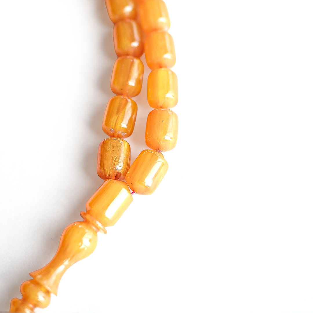 Tapered Capsule Pressed Amber Tasbeeh - WATD202