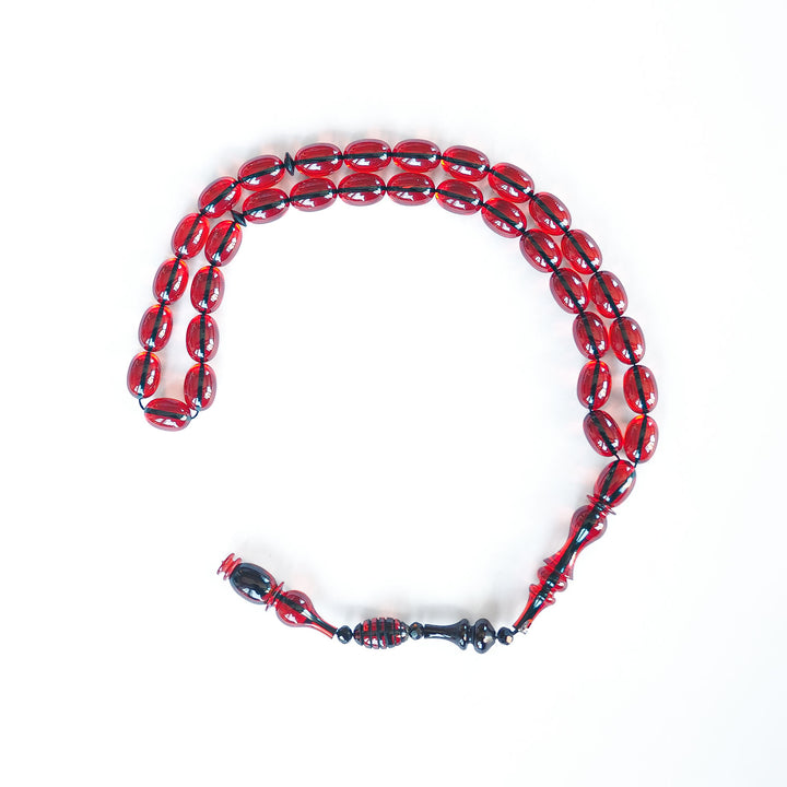 Şenalp Model Fire Amber Egg-Cut Tasbeeh – WATD213