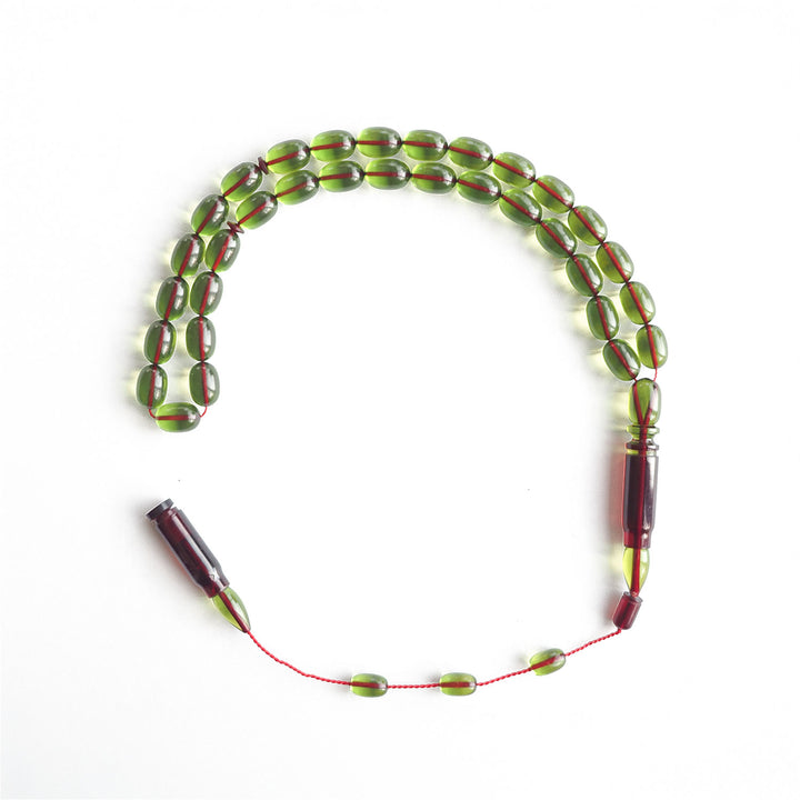 Bullet Model Fire Amber Egg-Cut Tasbeeh – WATD215