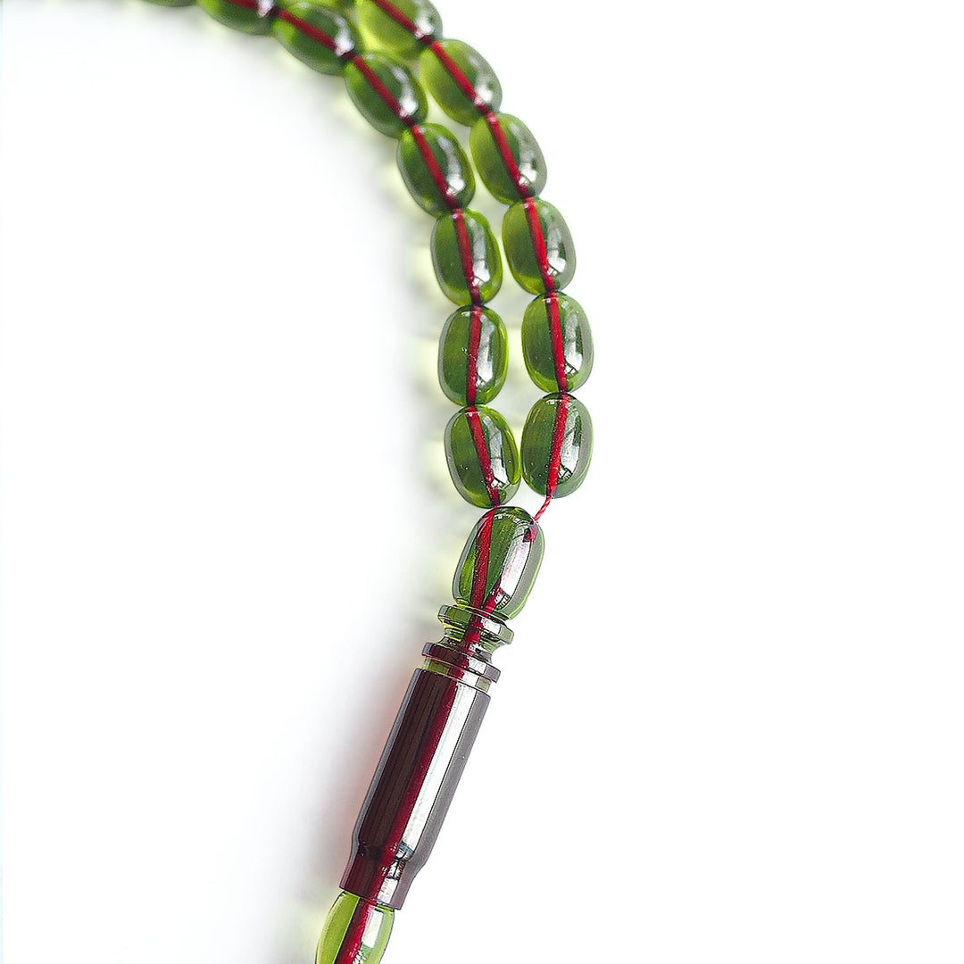 Bullet Model Fire Amber Egg-Cut Tasbeeh – WATD215