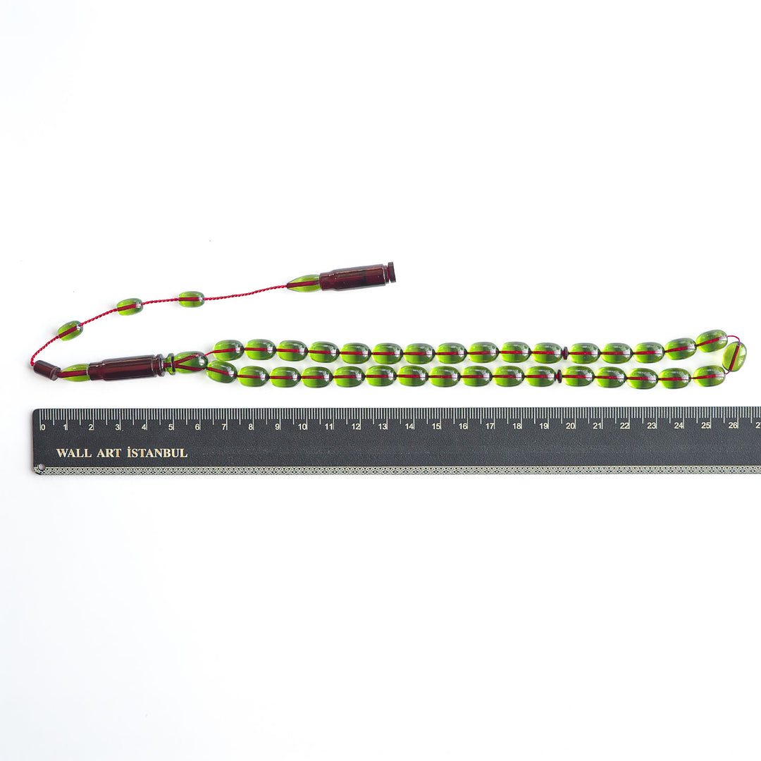 Bullet Model Fire Amber Egg-Cut Tasbeeh – WATD215