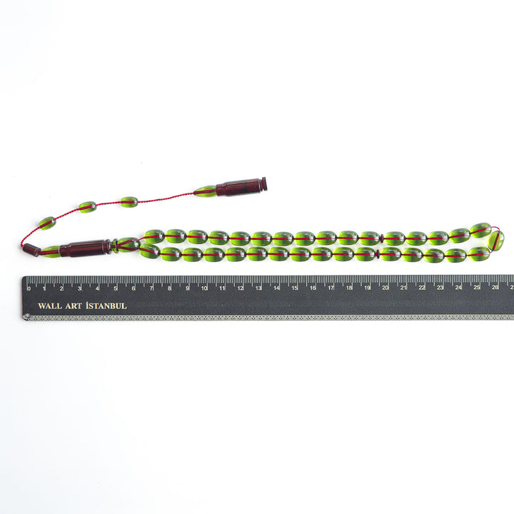 Bullet Model Fire Amber Egg-Cut Tasbeeh – WATD215