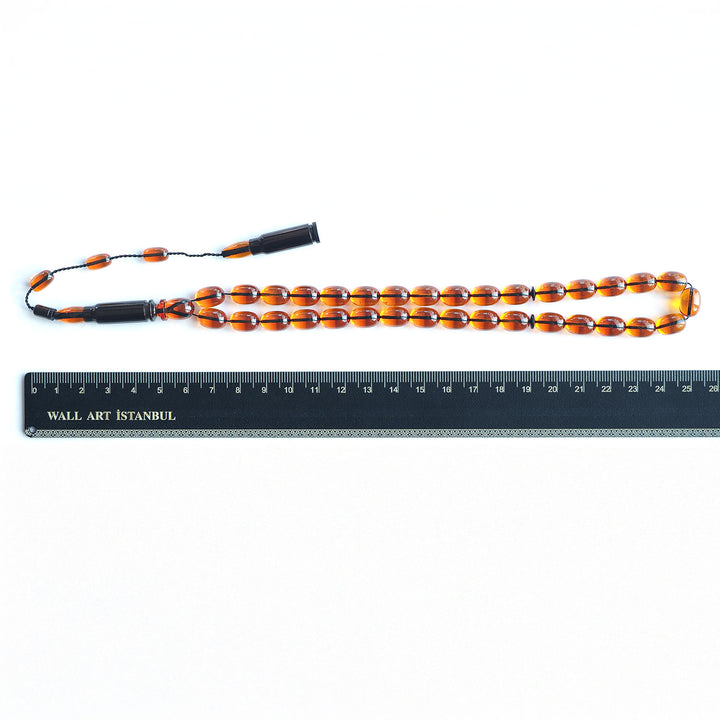 Bullet Model Fire Amber Egg-Cut Tasbeeh – WATD217