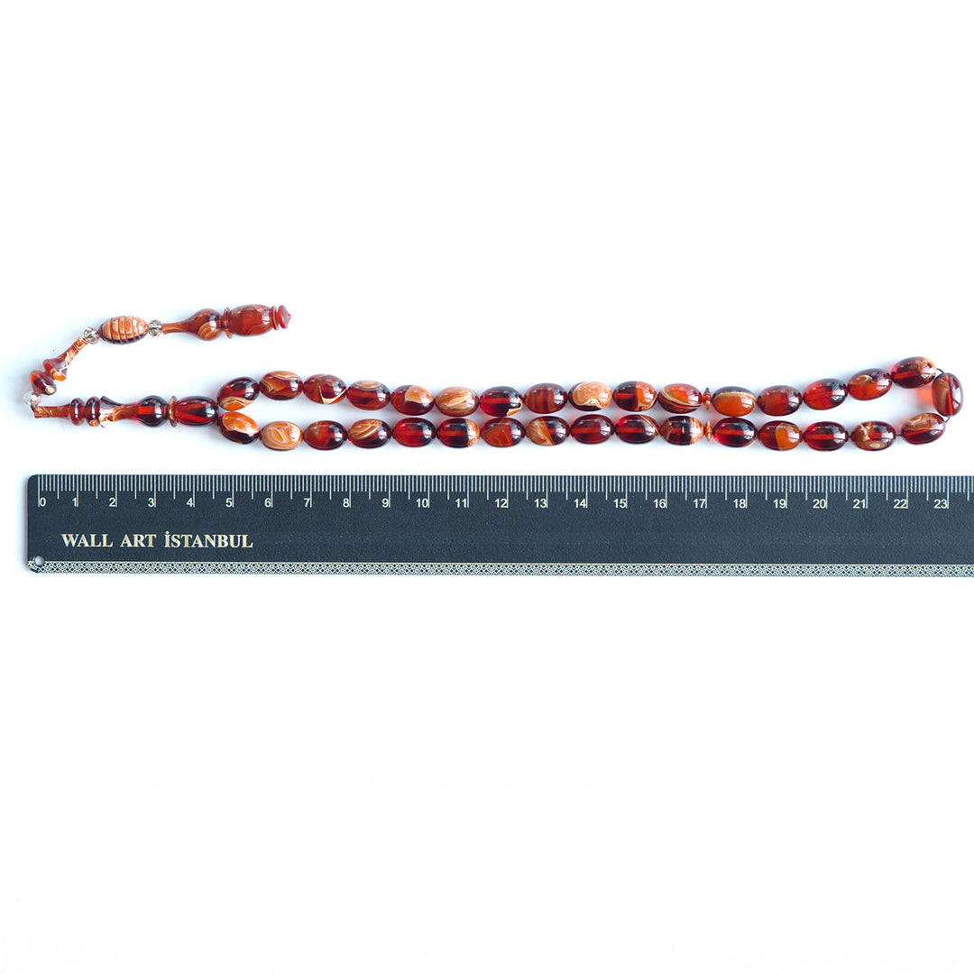 Şenalp Model Pressed Amber Tasbeeh – WATD227