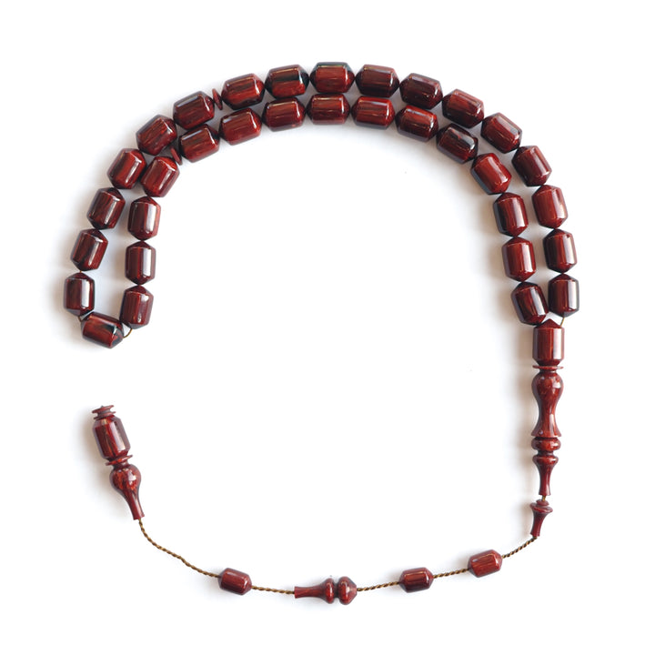 Tapered Capsule Pressed Amber Tasbeeh – WATD232