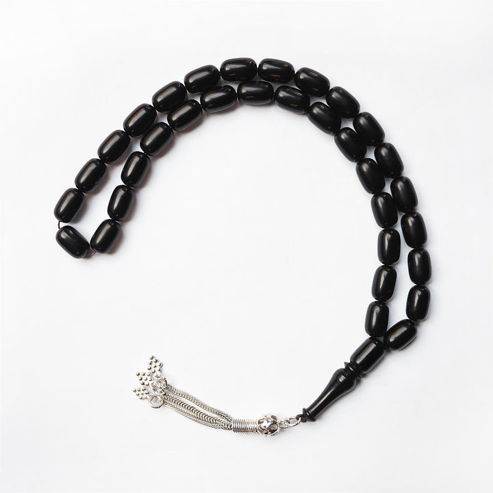 Fire Pressed Tasbeeh with Silver Tassel – WATD244