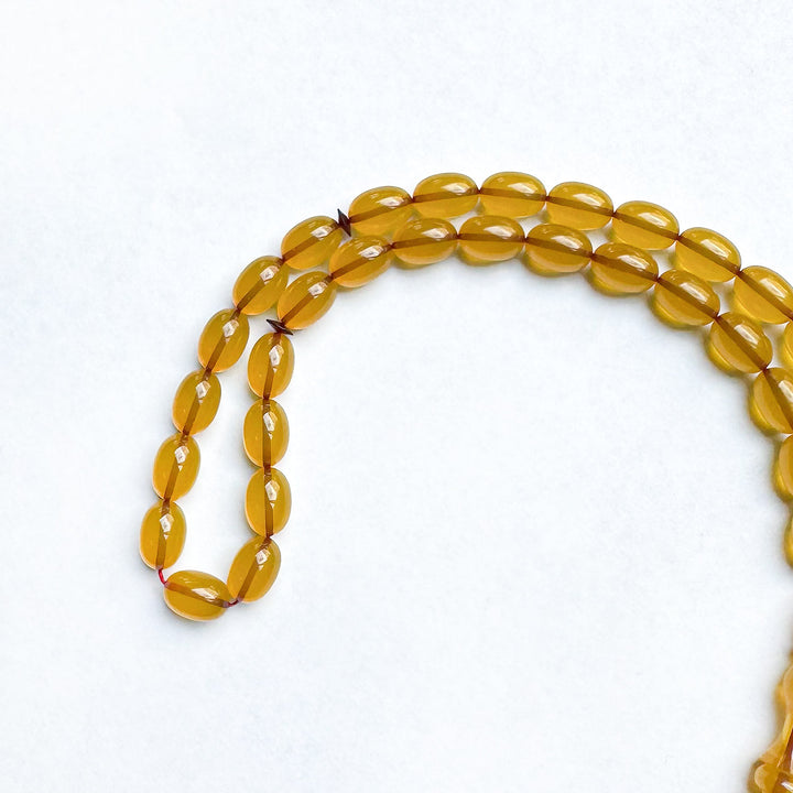 Şenalp Model Pressed Dice Amber Tasbeeh with Egg Cut Beads - WATD270