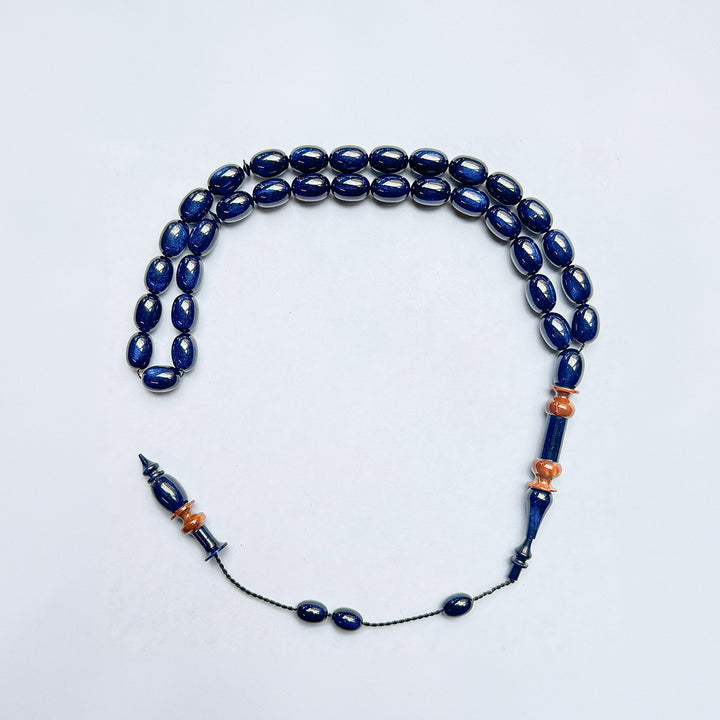 Catalin Egg Cut Tasbeeh with Embroidered Kuka Imam Bead – WATD271