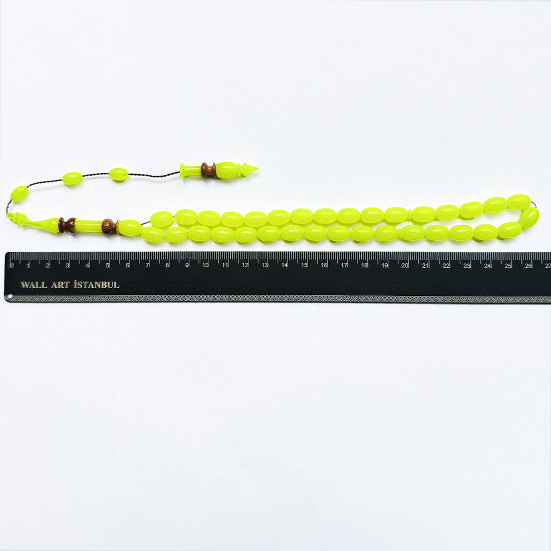 Catalin Egg Cut Tasbeeh with Embroidered Kuka Imam Bead – WATD273