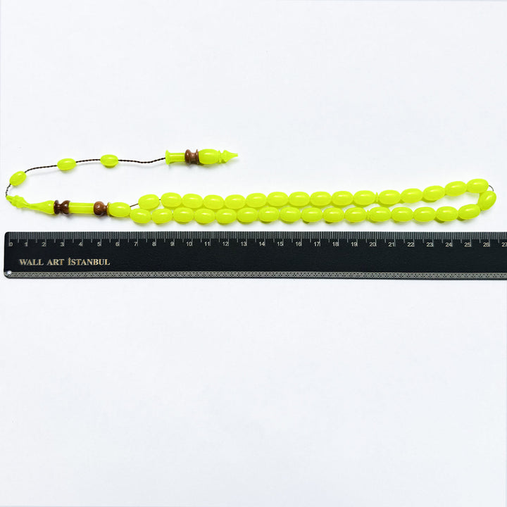 Catalin Egg Cut Tasbeeh with Embroidered Kuka Imam Bead – WATD273