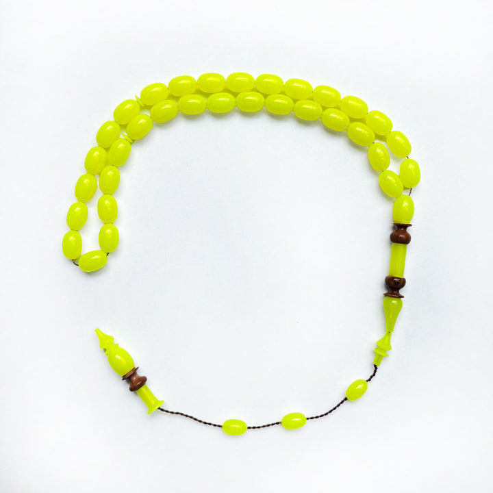 Catalin Egg Cut Tasbeeh with Embroidered Kuka Imam Bead – WATD273