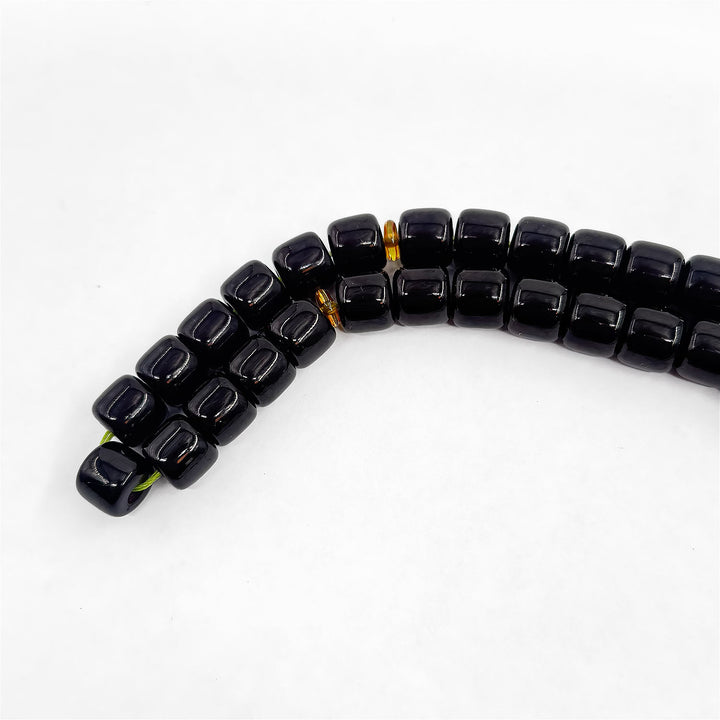 Black Grape Bead Imitation Fire Amber Tasbeeh – WATD289