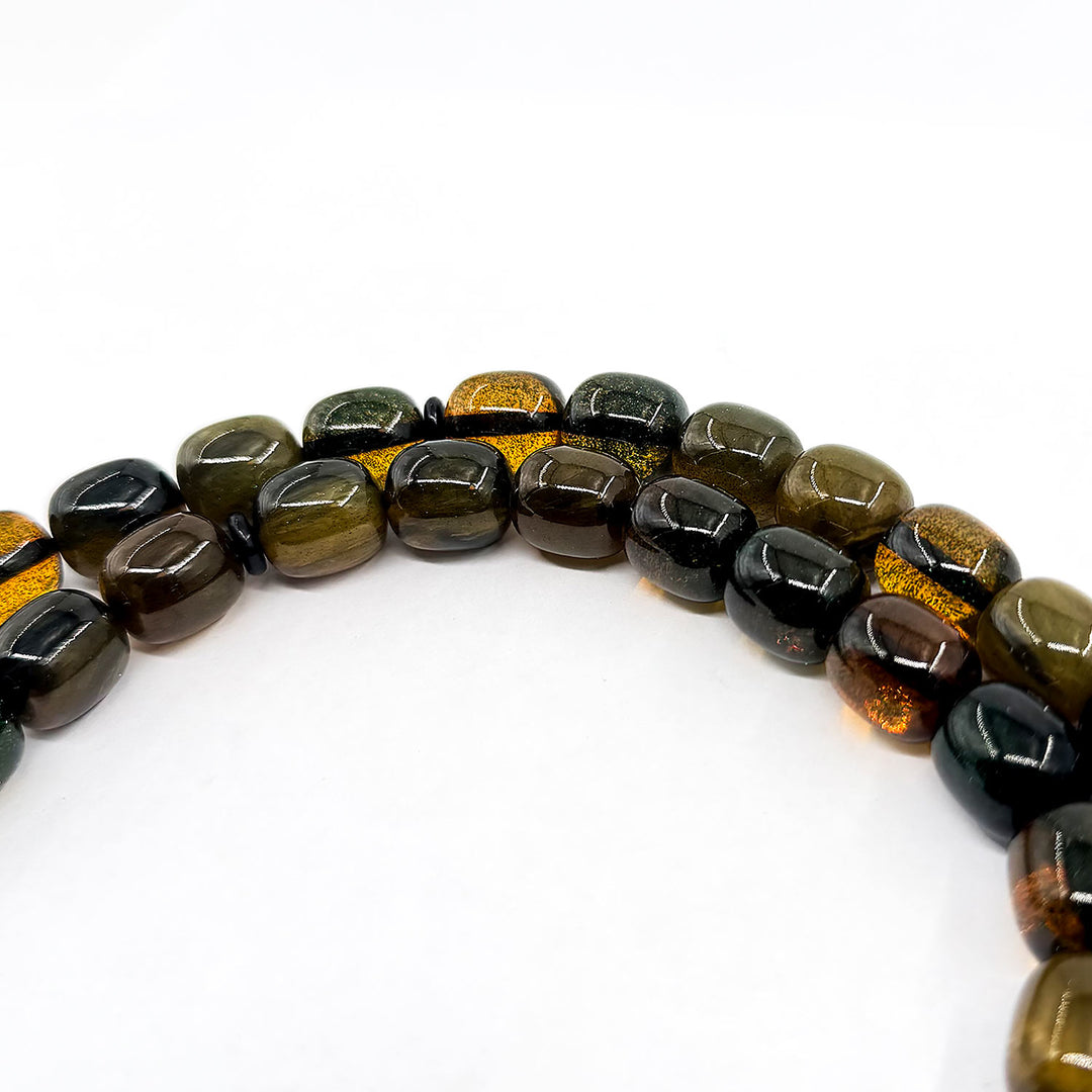 Pressed Amber Ottoman Imitation Capsule Cut Tasbeeh – WATD293