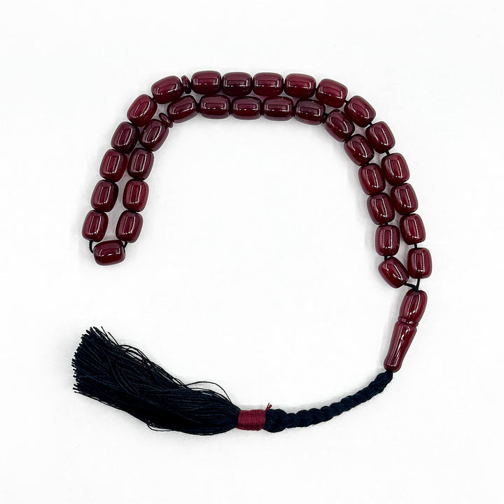 Pressed Amber Ottoman Imitation Capsule Cut Tasbeeh – WATD295