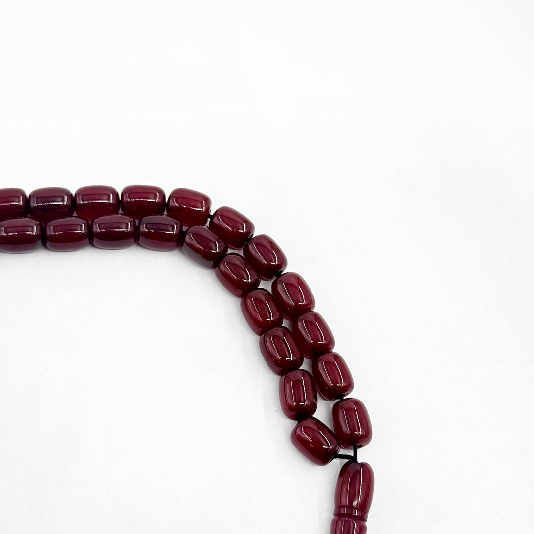 Pressed Amber Ottoman Imitation Capsule Cut Tasbeeh – WATD295