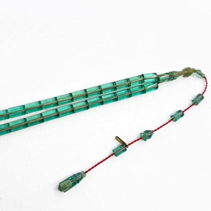 Faceted Cut Fire Amber Tasbeeh – WATD304