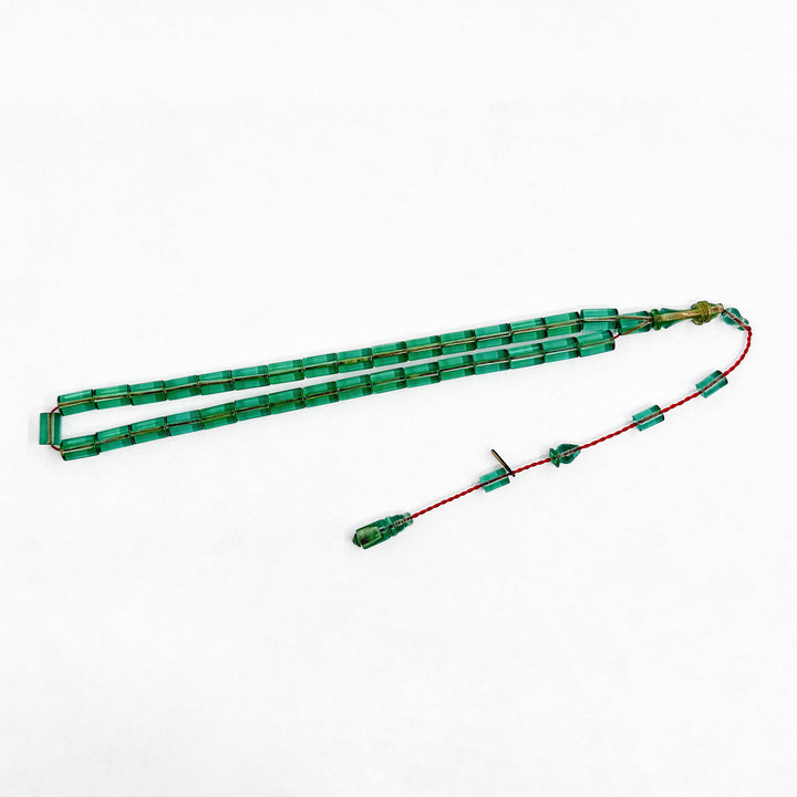 Faceted Cut Fire Amber Tasbeeh – WATD304