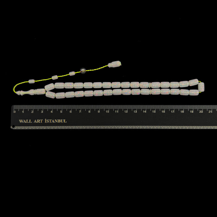 Capsule Cut Glitter Opal Tasbeeh – WATD319