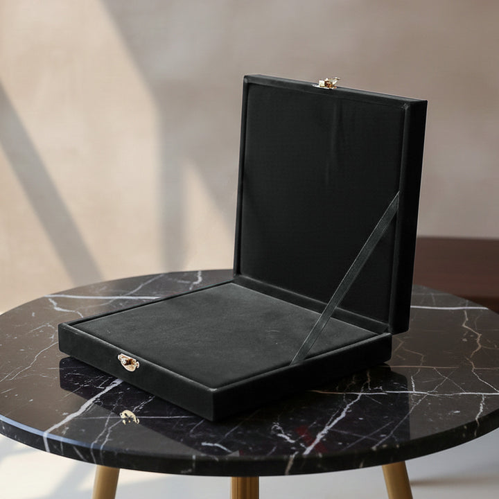 Exclusive Velvet-Covered Wooden Tasbeeh Box – WATD321