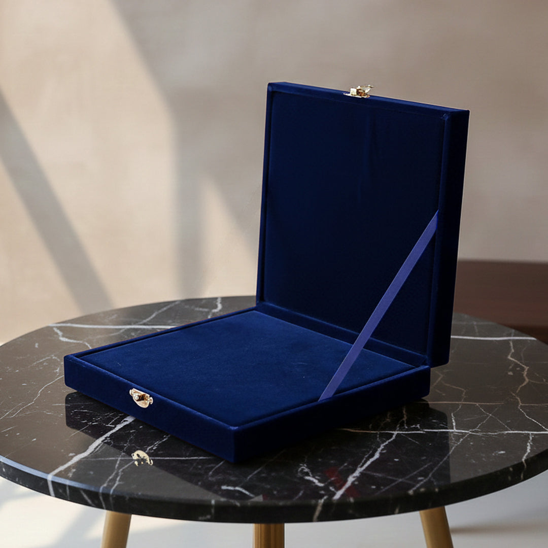 Exclusive Velvet-Covered Wooden Tasbeeh Box – WATD321