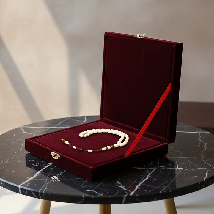 Exclusive Velvet-Covered Wooden Tasbeeh Box – WATD321