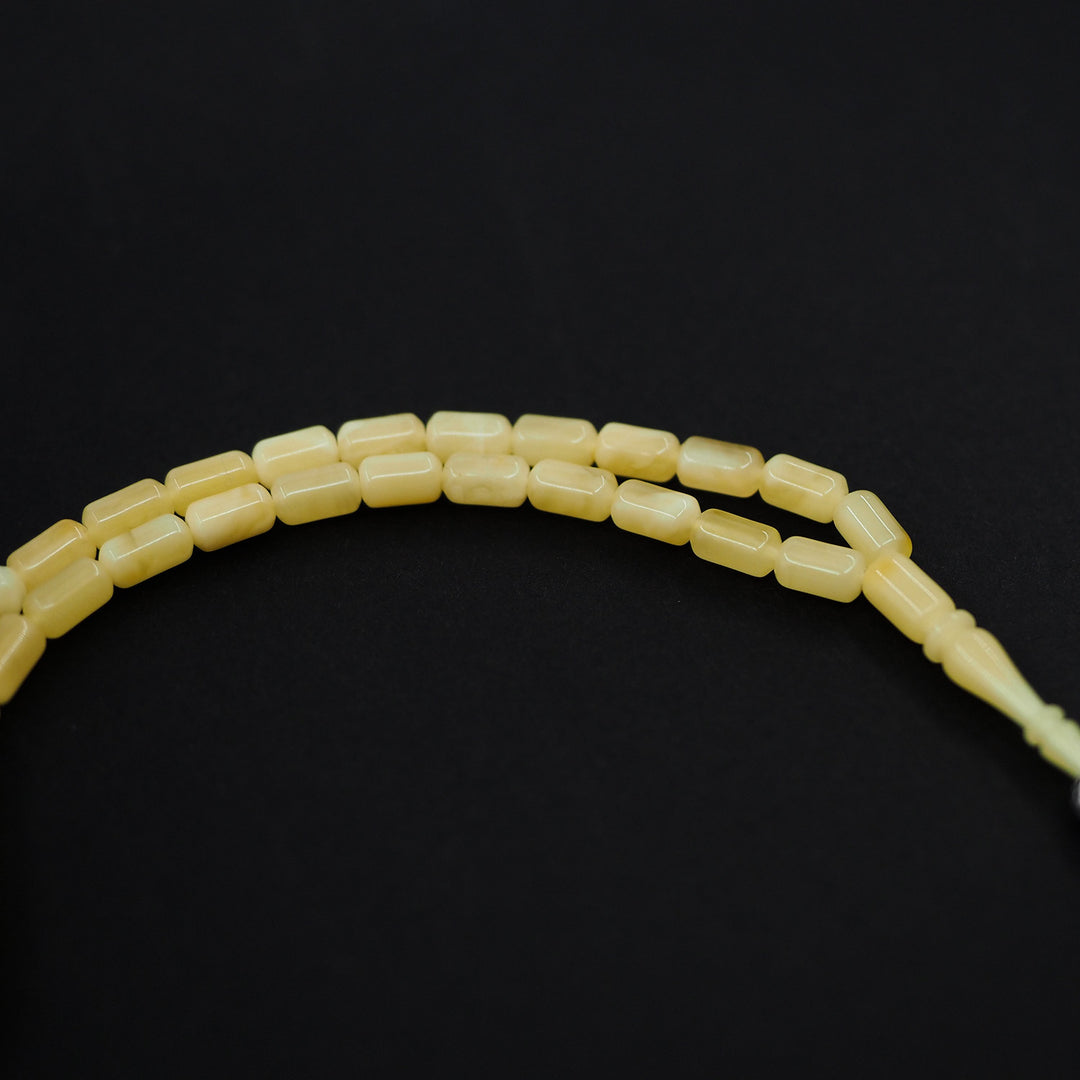Mini Size Amber Tasbeeh with Silver Tassel – WATD324
