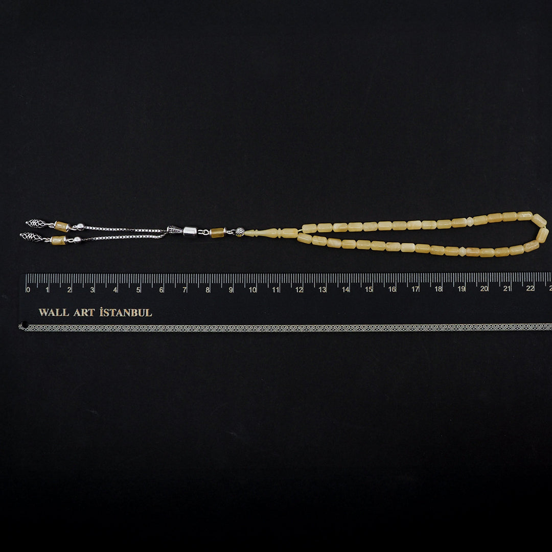 Mini Size Amber Tasbeeh with Silver Tassel – WATD324